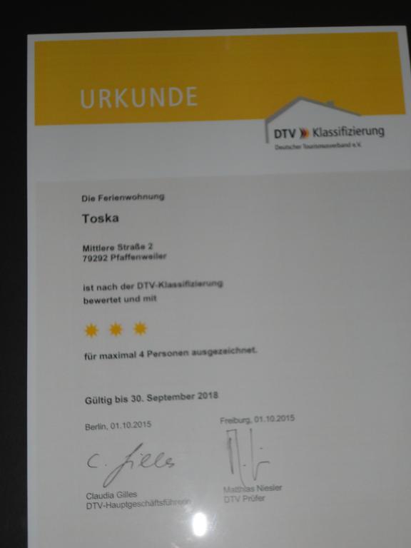 Ferienwohnung Toska Pfaffenweiler Zewnętrze zdjęcie